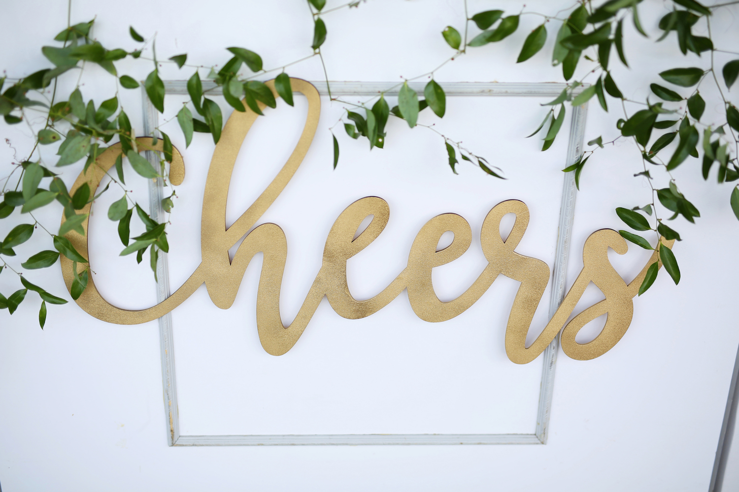 Cheers sign at kalamazoo michigan wedding