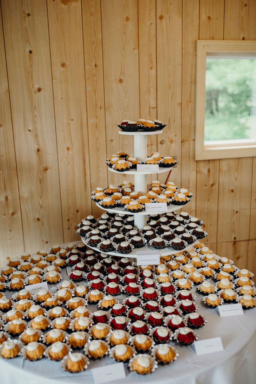 Mini bundt cakes display for Frankfort, IL Wedding