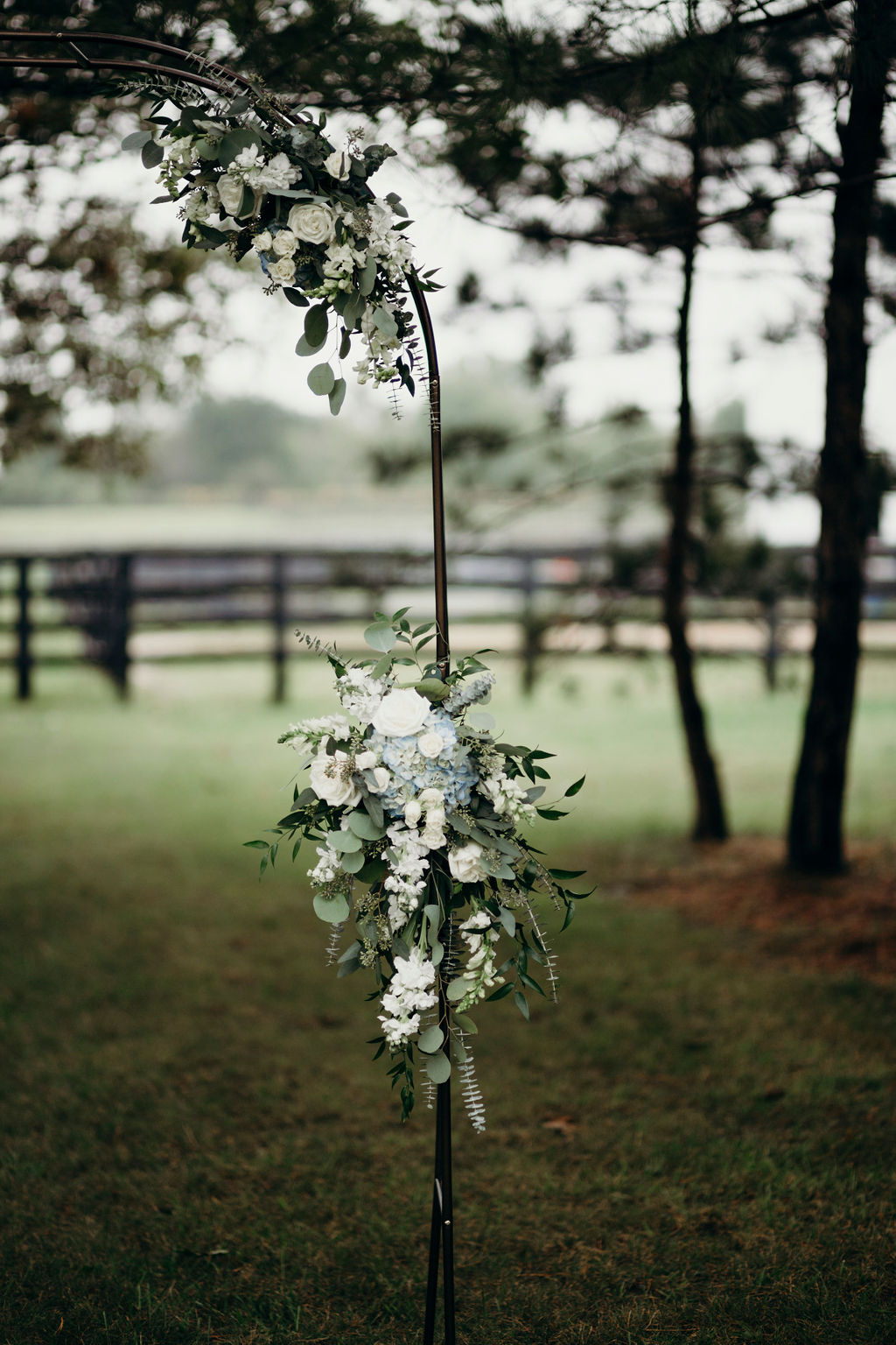 Floral decor on arch