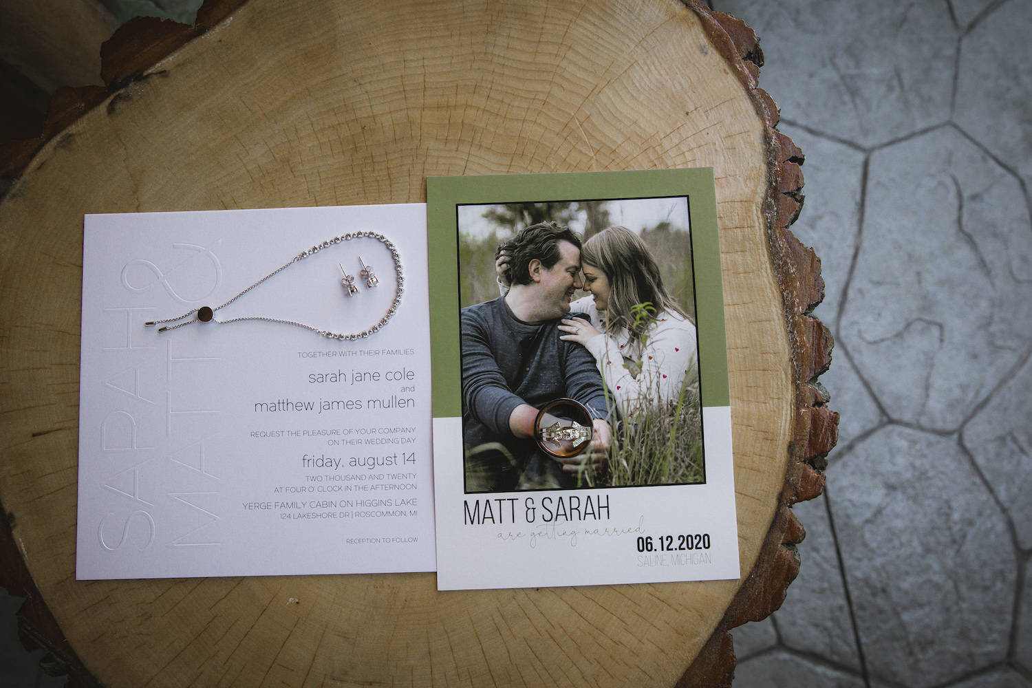 Stationaries for Higgins Lake wedding