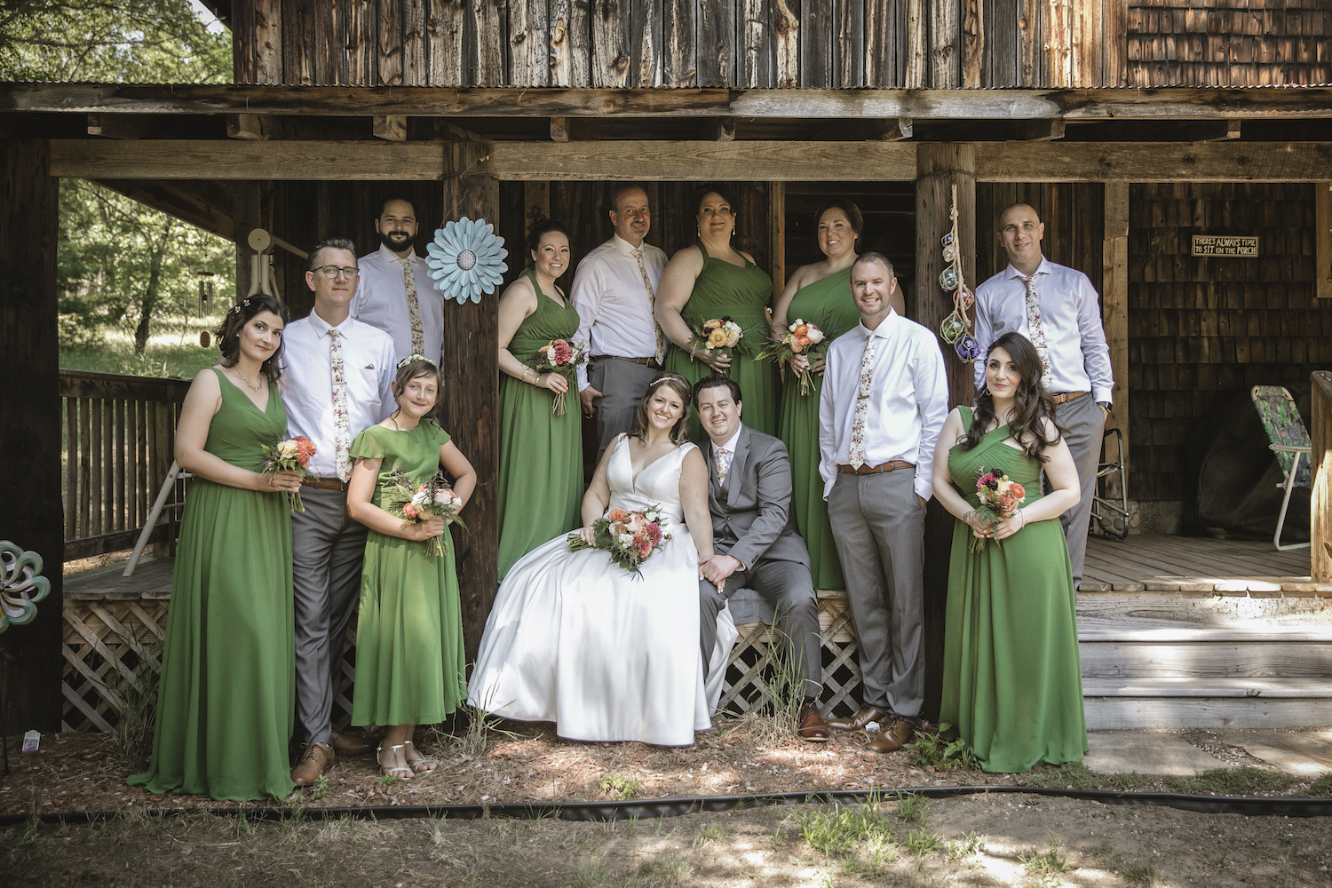 Higgins Lake wedding bridal party