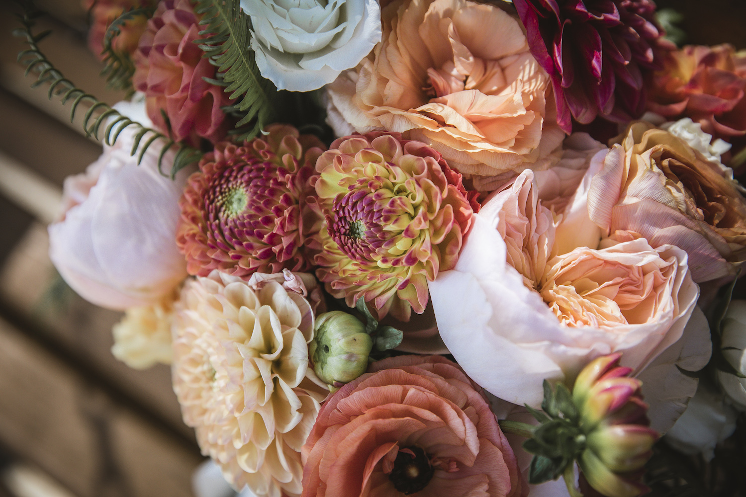 Bride's bouquet flowers for Higgins Lake wedding