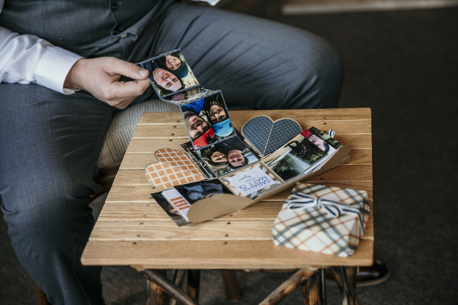 Photo book of bride and groom