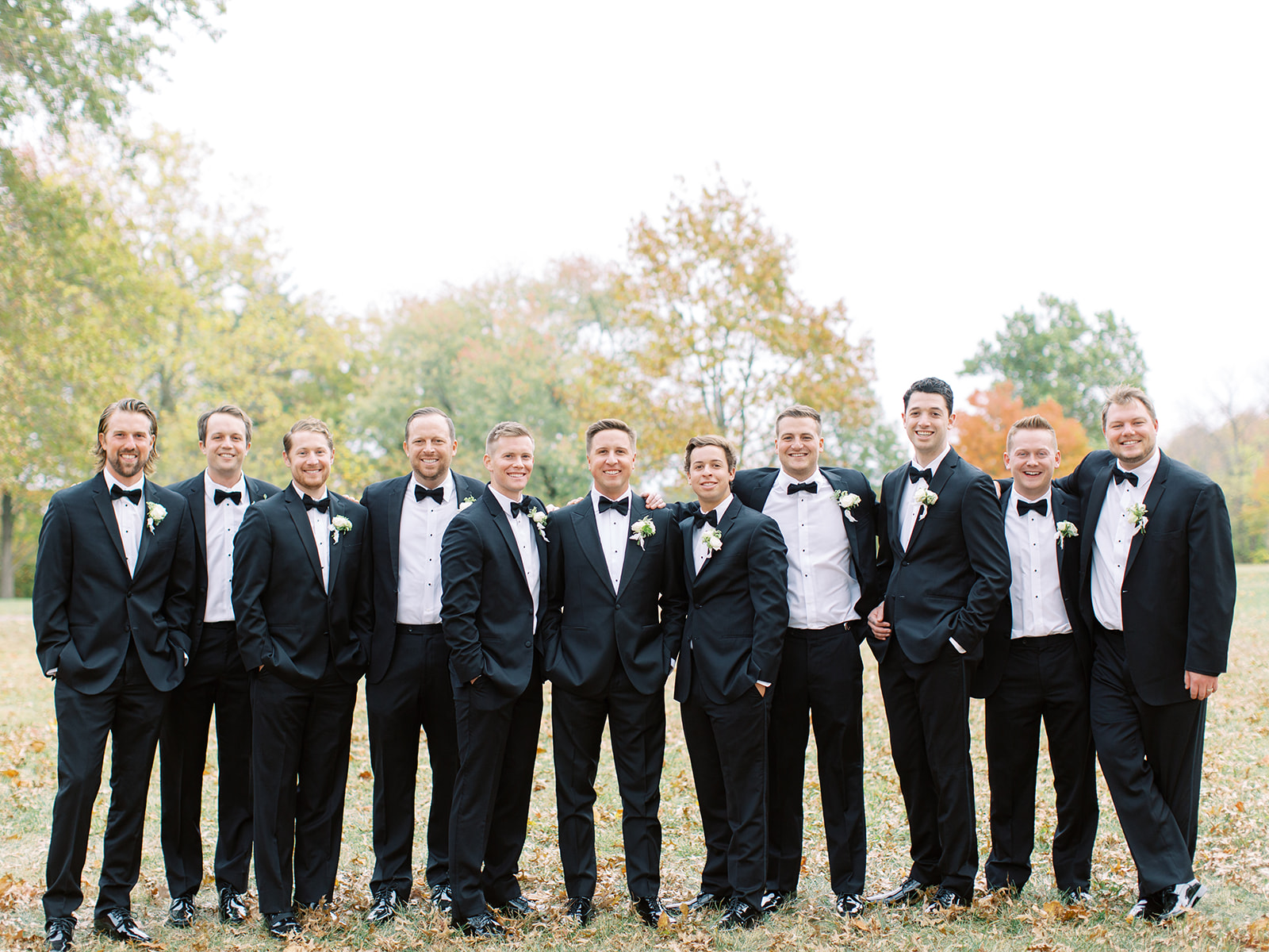 Groom standing with his groomsman of Ritz Charles wedding