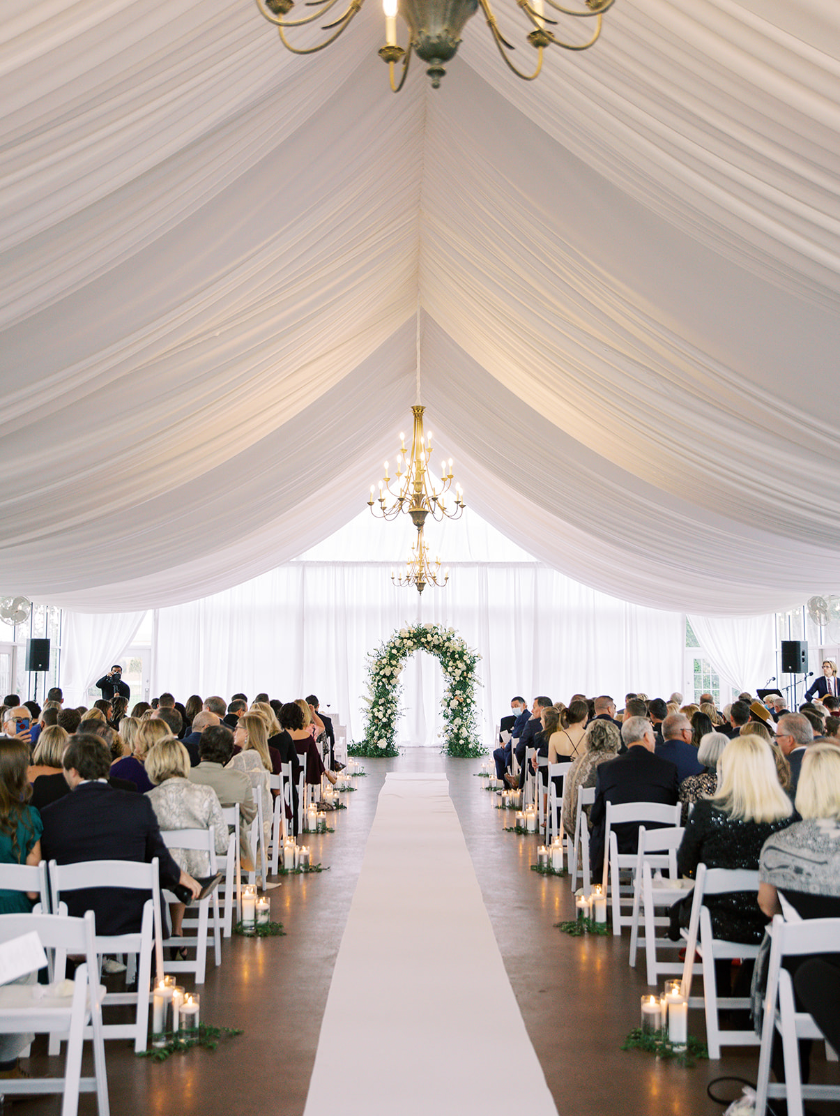 Ceremony space of Ritz Charles wedding