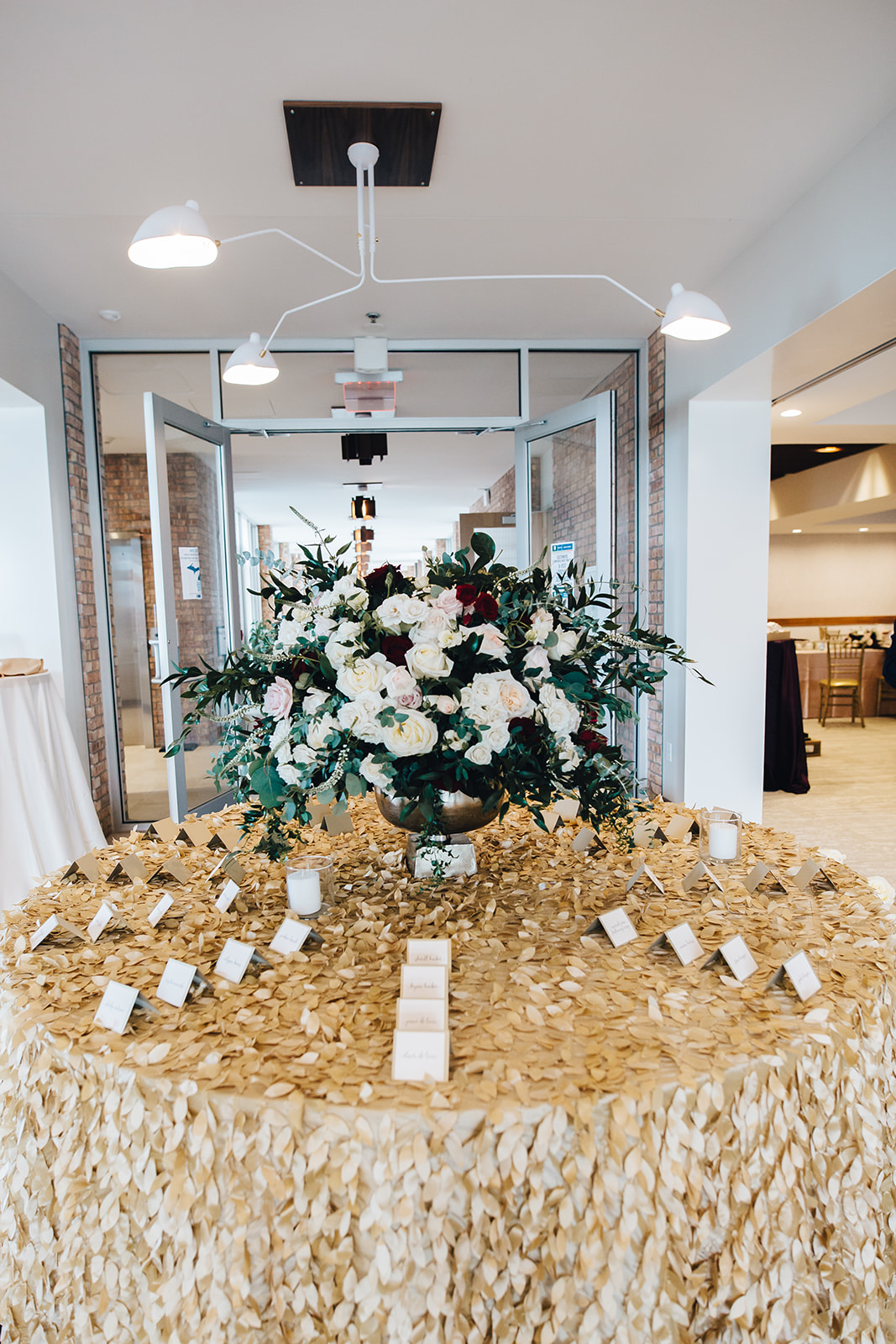 Name card table for West Bay Beach wedding