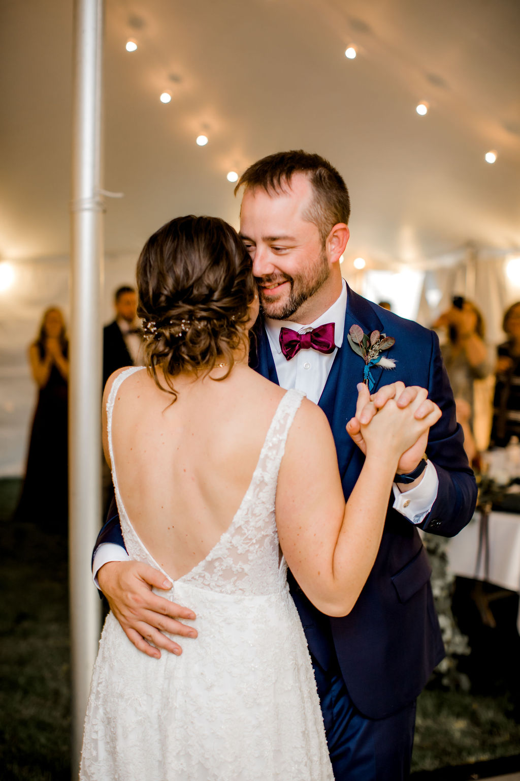 Bride and groom's first dance at Jackson, MI wedding