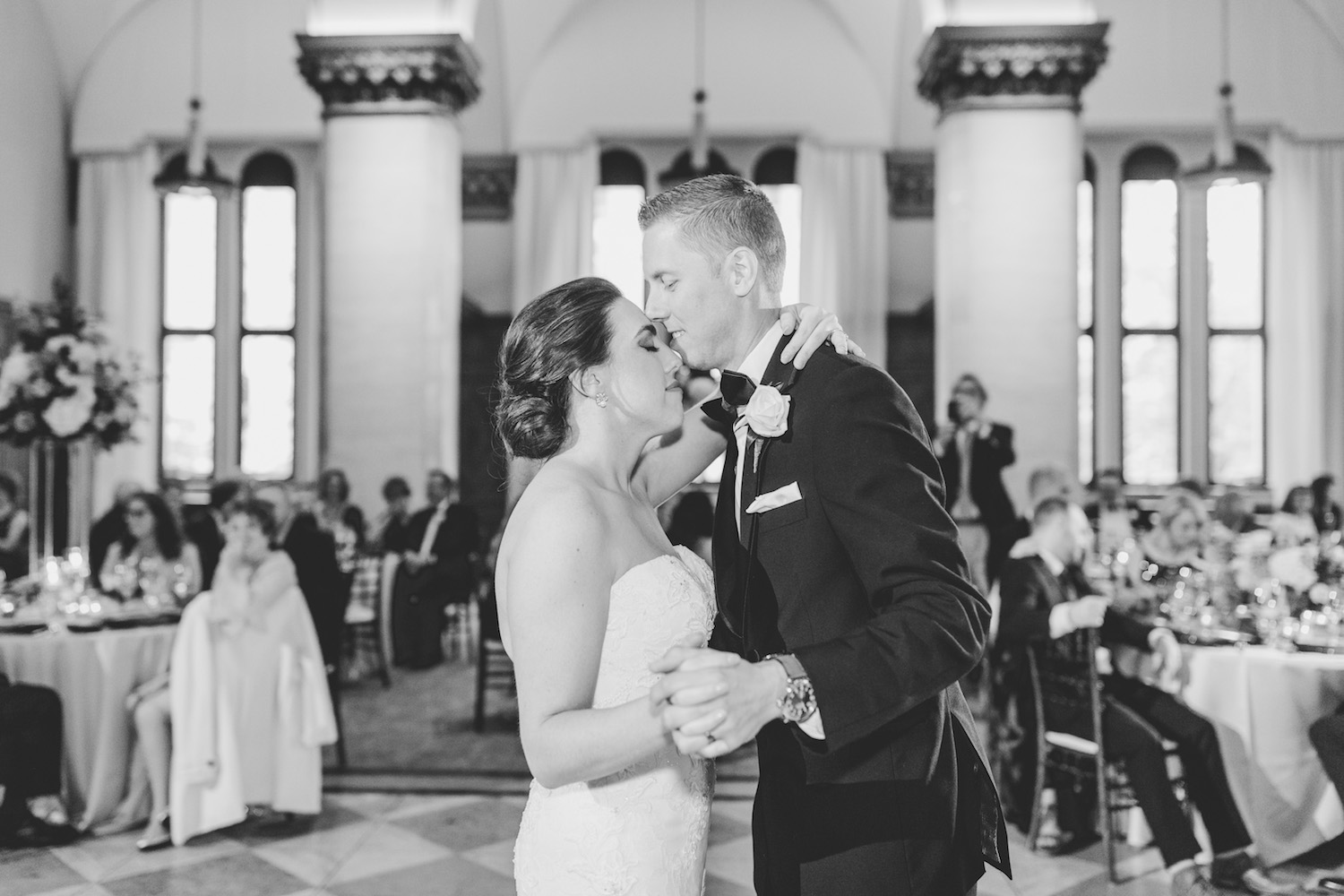 Bride and grooms first dance at City Flats Hotel wedding