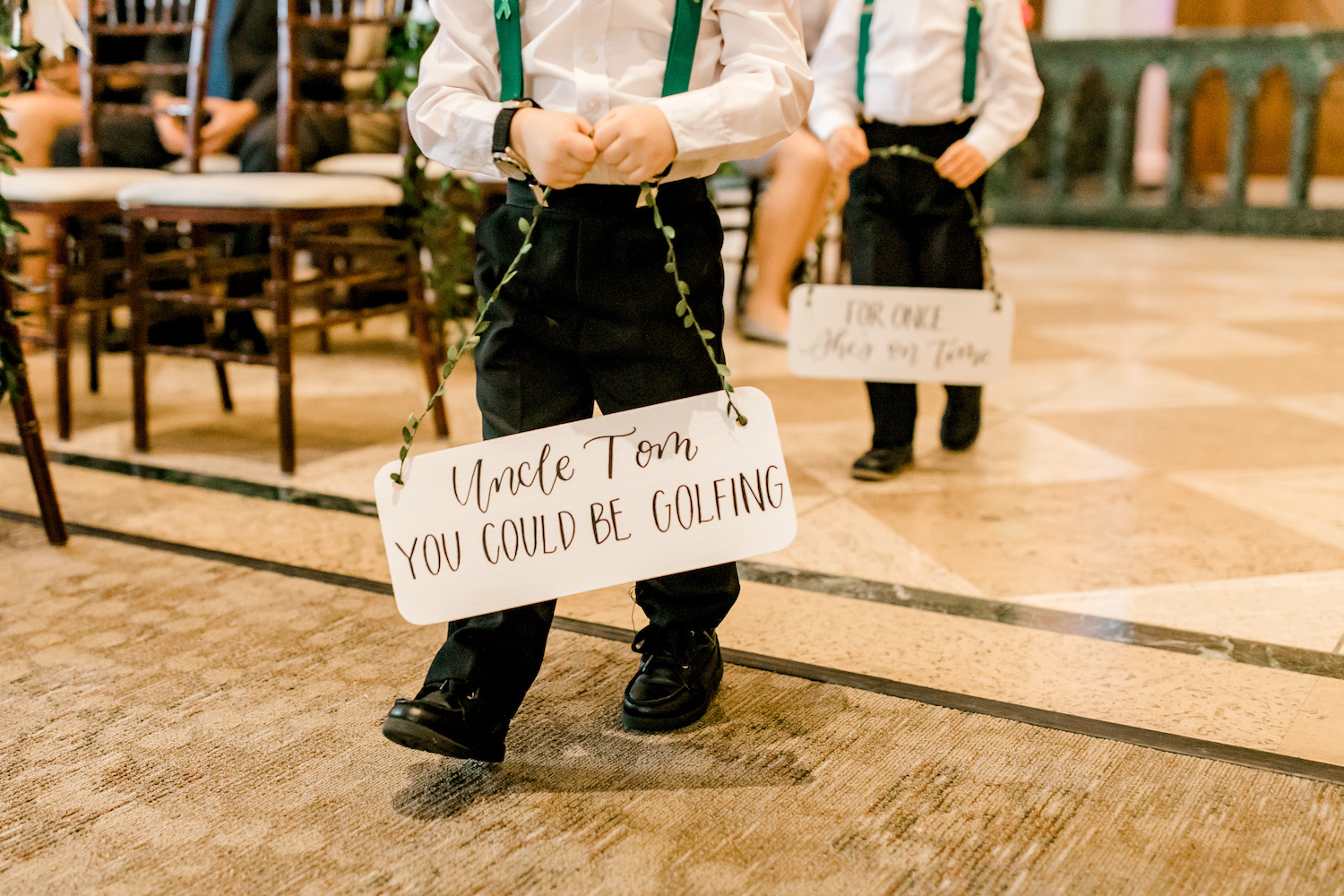 "Uncle Tom You Could be Golfing" sign