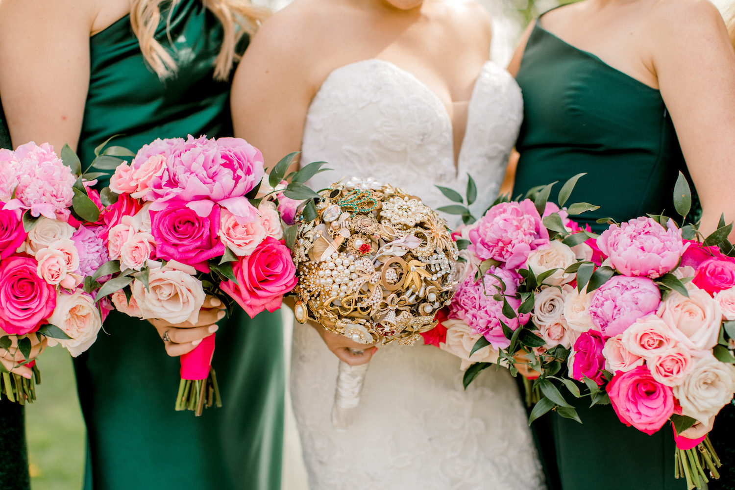 Bridal party bouquets for City Flats Hotel wedding