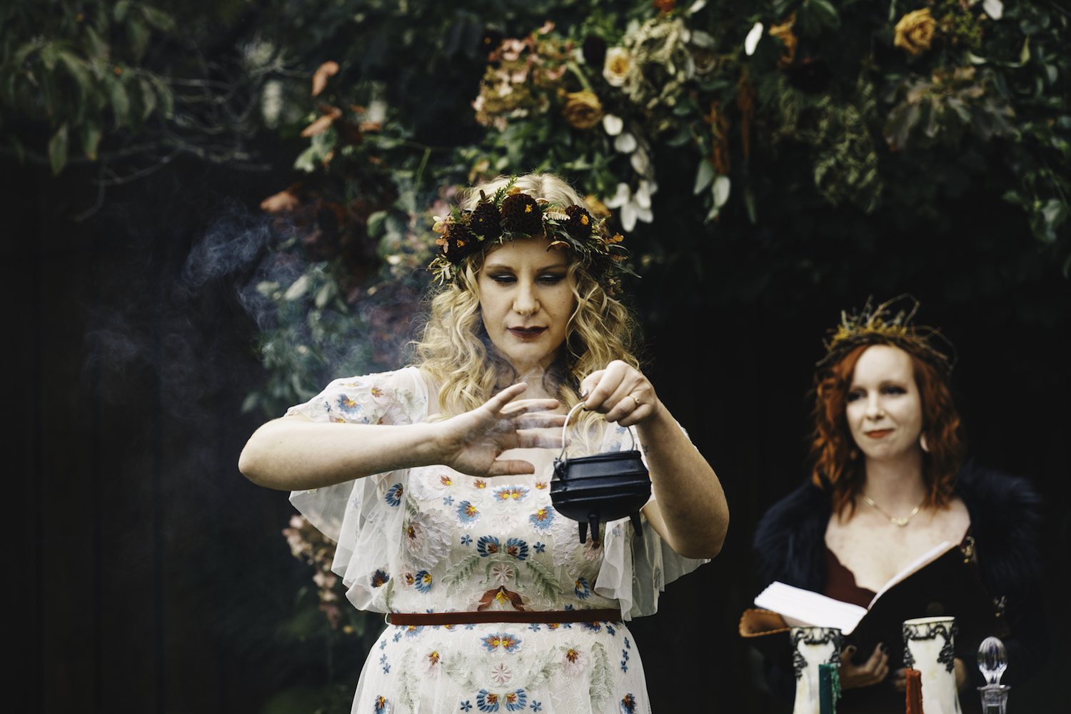 Bride performing pagen ceremony