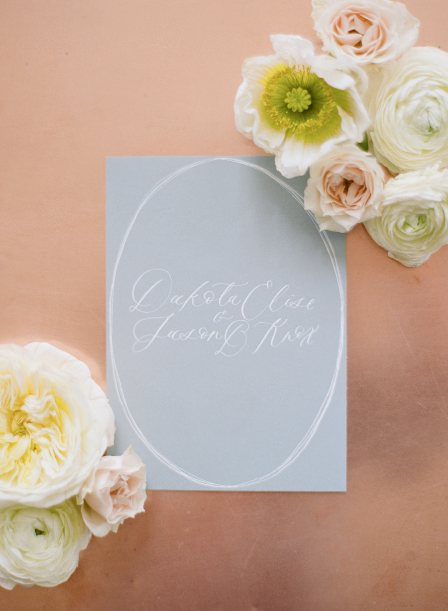 A gray wedding invitation 