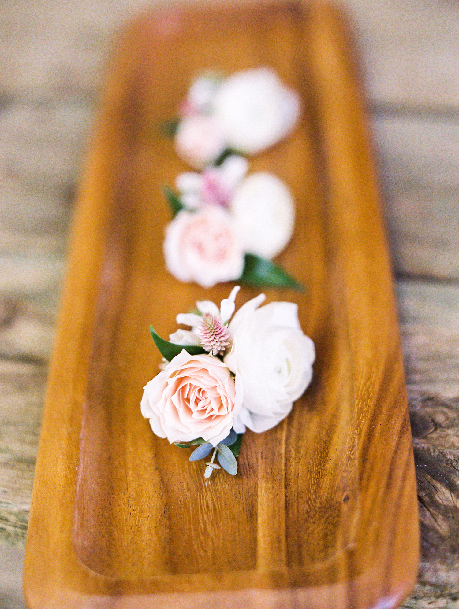 Groomsman boutonnieres for Apple Blossoms Resort wedding