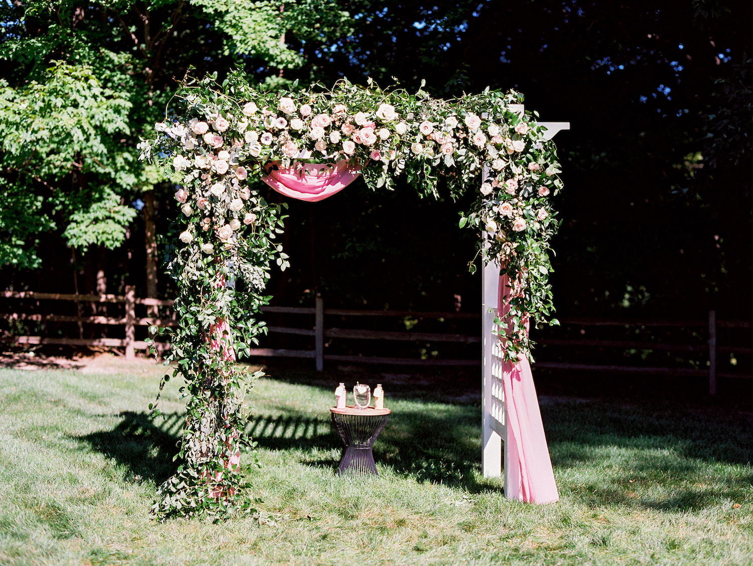 Archway with flowers for Apple Blossom Resort wedding
